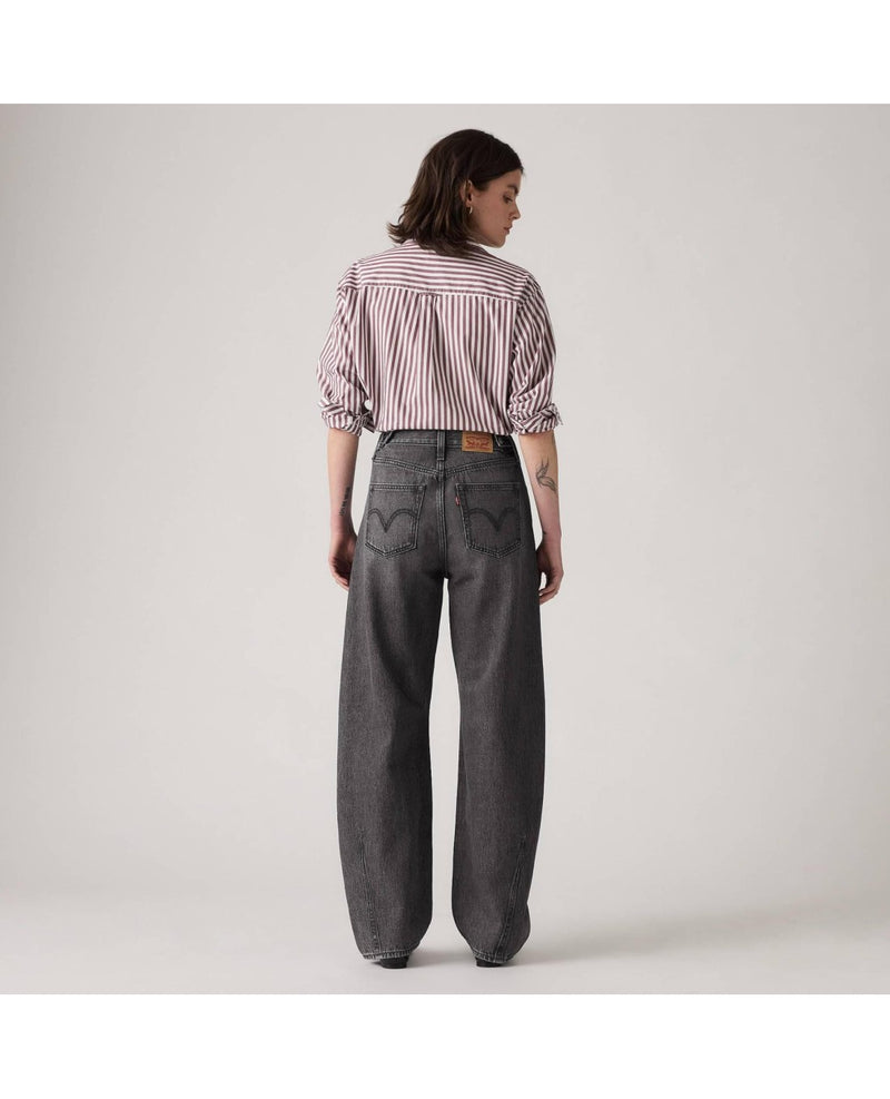 Load image into Gallery viewer, Levi's Women's Cinch Barrel Pants Past Lives Black 003V50000
