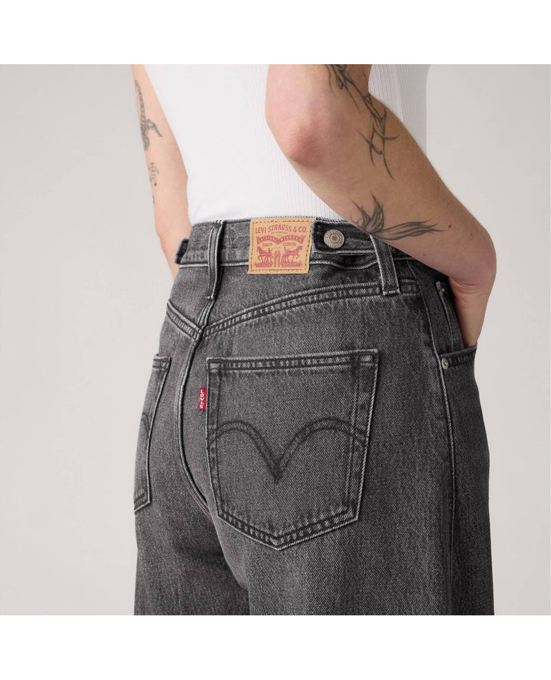 Load image into Gallery viewer, Levi's Women's Cinch Barrel Pants Past Lives Black 003V50000
