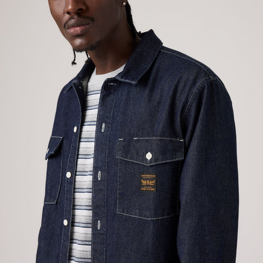 Levi's Men's Long-Sleeve Worker Shirt Navy 003O20012