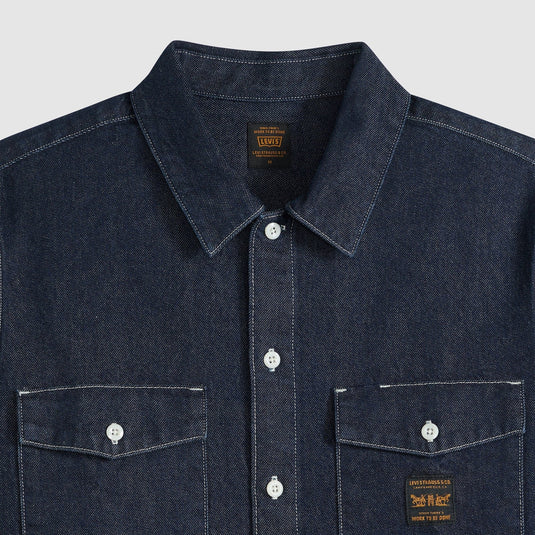 Levi's Men's Long-Sleeve Worker Shirt Navy 003O20012