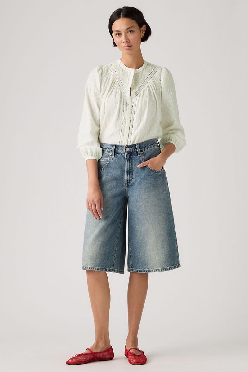 Load image into Gallery viewer, Levi's Women's Super Baggy Jorts Denim Shorts Hazy Times 005DT0002
