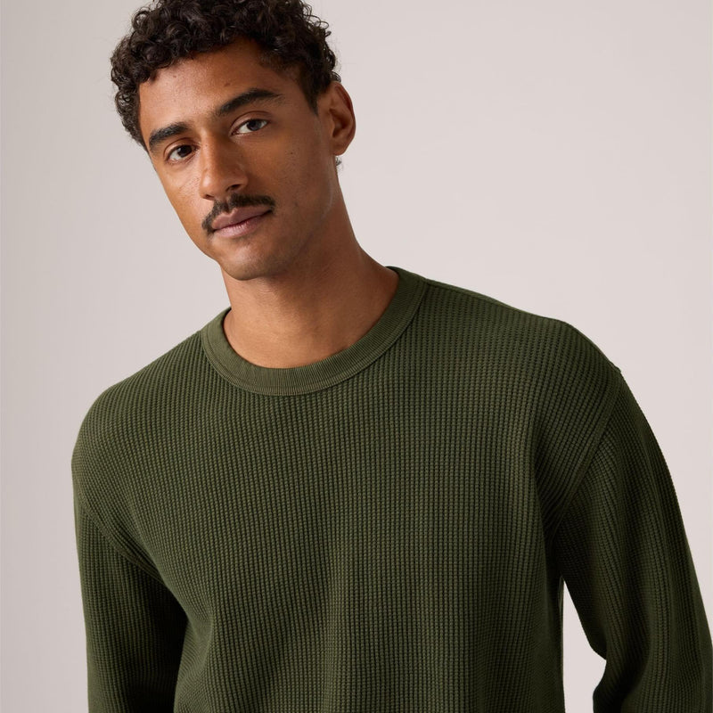 Load image into Gallery viewer, Levi's Men's Long-sleeve Relaxed Thermal Garment Dye Rosin Green 009NP0006
