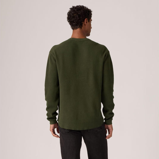 Levi's Men's Long-sleeve Relaxed Thermal Garment Dye Rosin Green 009NP0006