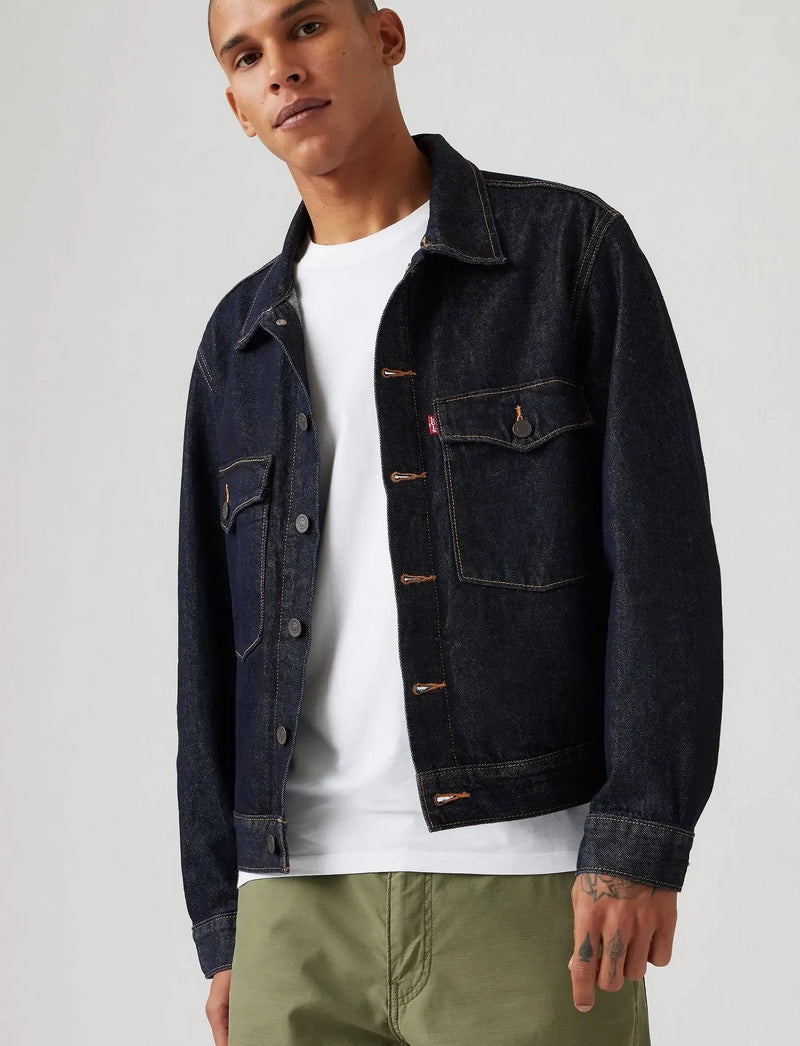 Load image into Gallery viewer, Levi's Men's Embarcadero Station Trucker Jacket Love Your Smile Rinse - Blue 0010P0004
