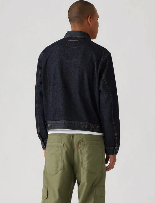 Levi's Men's Embarcadero Station Trucker Jacket Love Your Smile Rinse - Blue 0010P0004