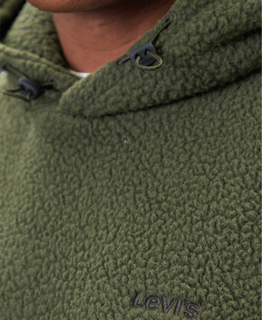 Levi's Men's Cozy Up Sherpa Hoodie Duffel Bag Green A10340029