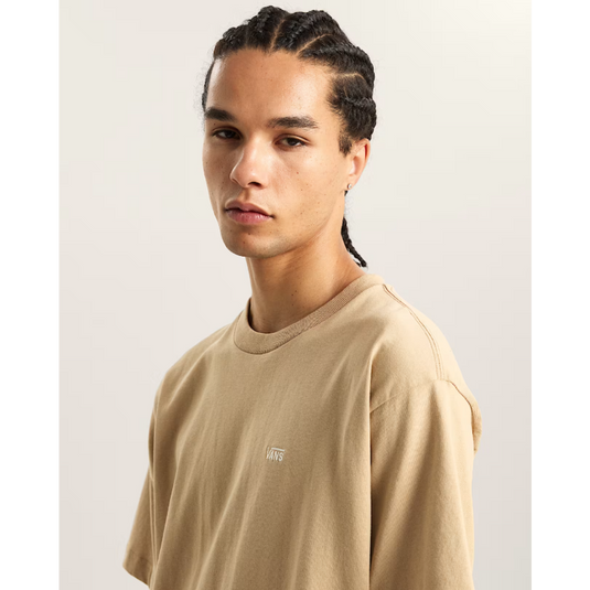 Vans Men's Left Chest II Loose T-Shirt Beige VN0010FF4MG