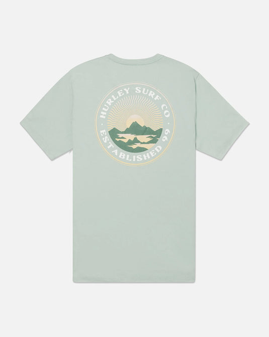 Hurley Men's Everyday Explore Range T-Shirt Muted Aloe MTS0039310-H3015