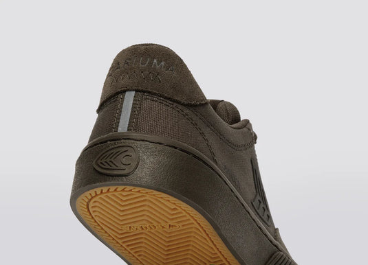 Cariuma Men's Naioca Pro Suede And Canvas Ivory Logo Shoes All Teak 511707O23-M095