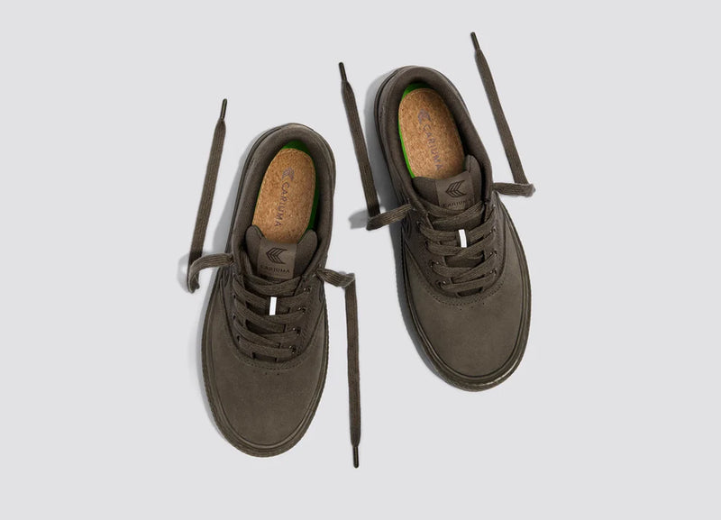 Load image into Gallery viewer, Cariuma Men&#39;s Naioca Pro Suede And Canvas Ivory Logo Shoes All Teak 511707O23-M095
