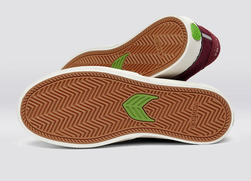 Load image into Gallery viewer, Cariuma Men&#39;s Naioca Pro Suede And Canvas Ivory Logo Shoes Cabernet Red 511707R61-M095
