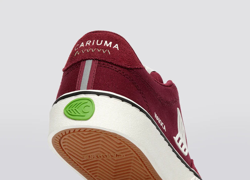 Load image into Gallery viewer, Cariuma Men&#39;s Naioca Pro Suede And Canvas Ivory Logo Shoes Cabernet Red 511707R61-M095

