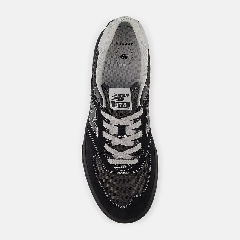 Load image into Gallery viewer, New Balance Men&#39;s Numeric 574 Vulc Shoes Black NM574VBB
