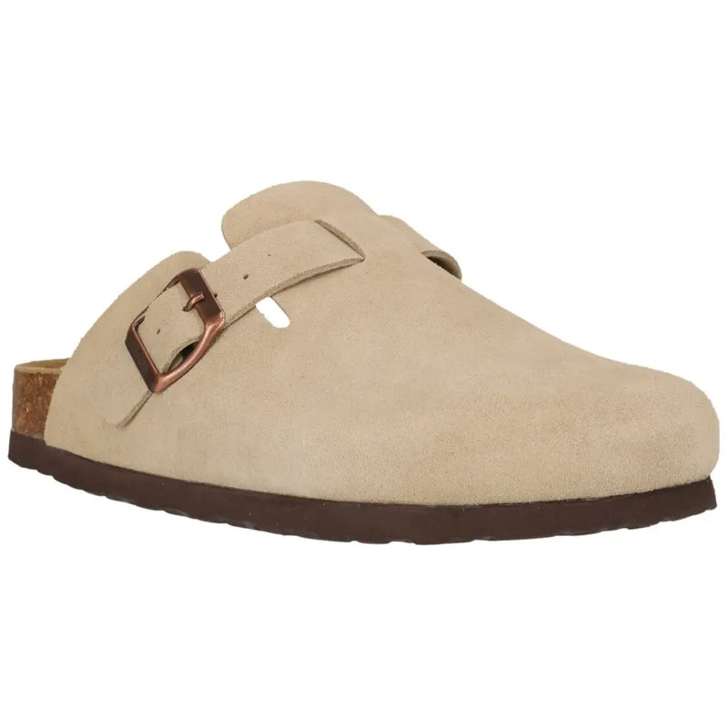 Load image into Gallery viewer, Nou Women's Leather Corwin Cork Clog Timber Wolf NOU264437-3027
