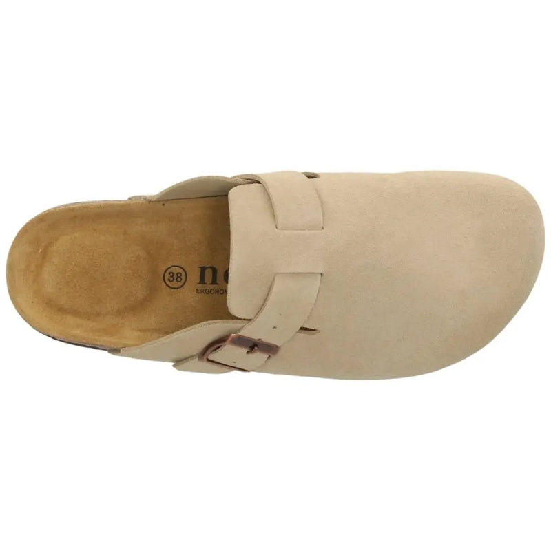 Load image into Gallery viewer, Nou Women's Leather Corwin Cork Clog Timber Wolf NOU264437-3027
