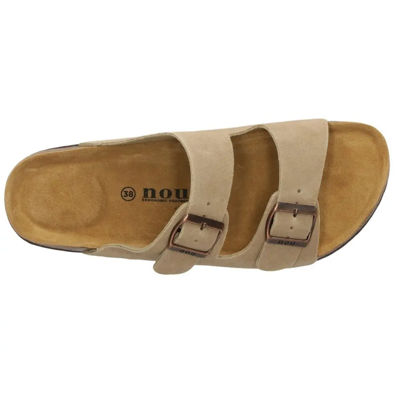 Load image into Gallery viewer, Nou Women's Cosimo Leather Cork Sandal Timber Wolf NOU264439-3027
