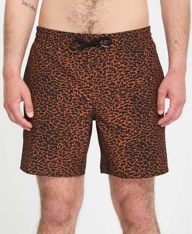 Load image into Gallery viewer, Volcom Men's Melange Trunk 17" Boardshort Brown Horn A2512613_BRH
