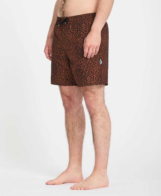 Volcom Men's Melange Trunk 17" Boardshort Brown Horn A2512613_BRH