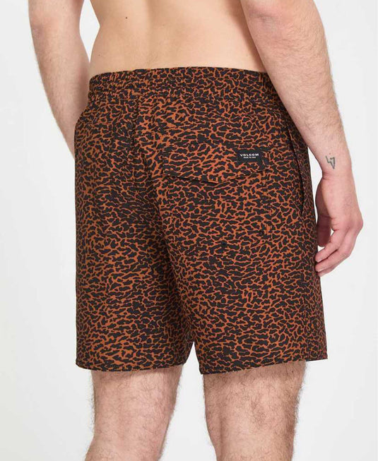 Volcom Men's Melange Trunk 17" Boardshort Brown Horn A2512613_BRH
