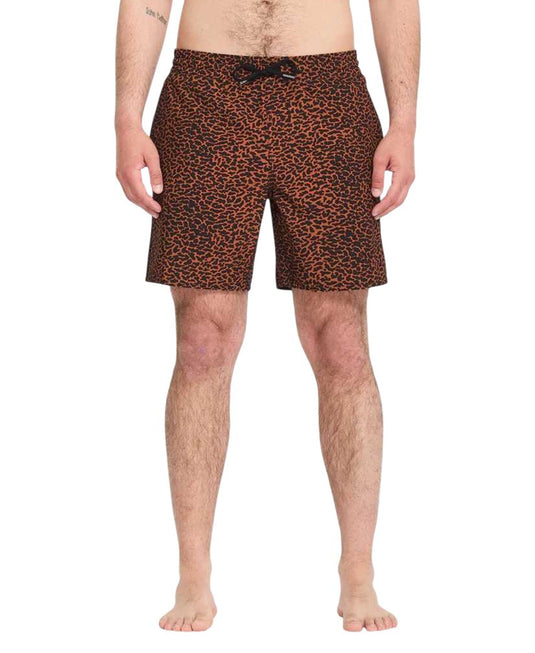 Volcom Men's Melange Trunk 17" Boardshort Brown Horn A2512613_BRH