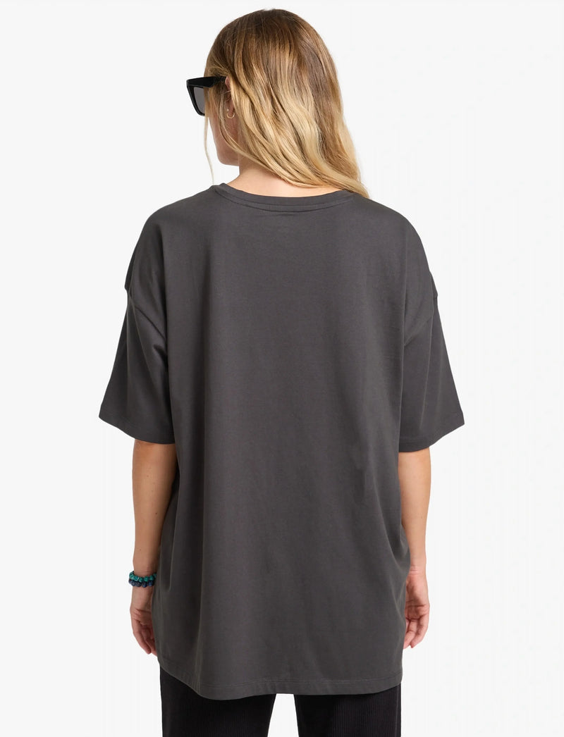 Load image into Gallery viewer, Billabong Women's My Sunny Girl T-shirt Off Black EBJZT00477
