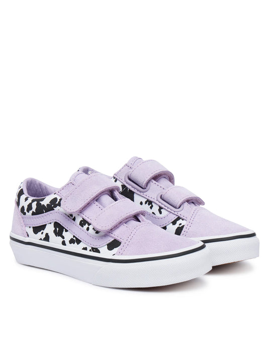 Vans Kids Old Skool V Shoes (4-8 years) Cow Soft Purple VN000CYDGRG