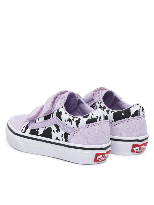 Vans Kids Old Skool V Shoes (4-8 years) Cow Soft Purple VN000CYDGRG