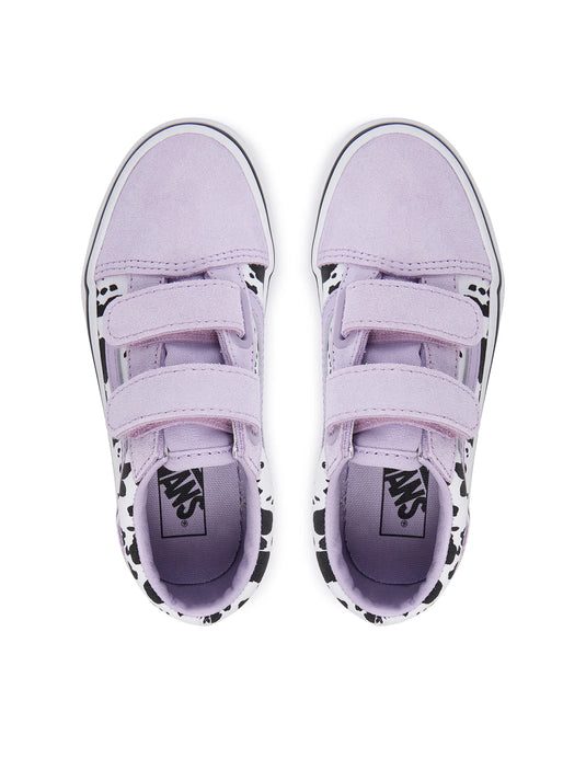 Vans Kids Old Skool V Shoes (4-8 years) Cow Soft Purple VN000CYDGRG