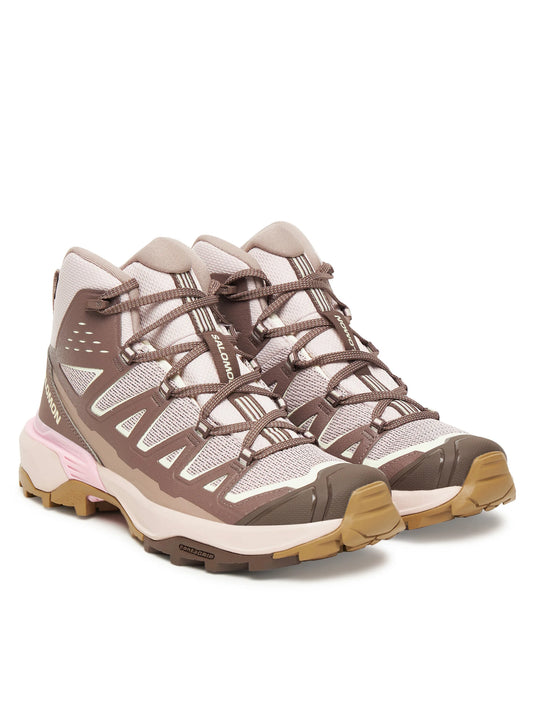 Salomon Women's X Ultra 360 Edge Mid Gore-Tex Shoes Iron/Hushed Violet/Transparent Yellow L479820