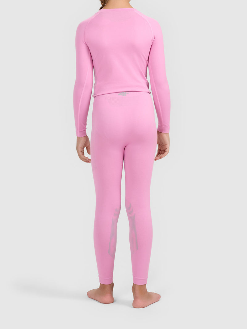 Load image into Gallery viewer, 4F Kid's Seamless Ski Underwear Set Pink 4FJWAW26USEAF298-54S
