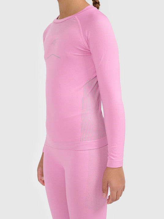 4F Kid's Seamless Ski Underwear Set Pink 4FJWAW26USEAF298-54S