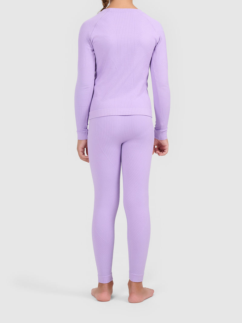 Load image into Gallery viewer, 4F Kid's Seamless Thermal Underwear Set Purple 4FJWAW26USEAF299-52S
