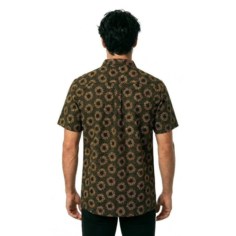 Load image into Gallery viewer, Quiksilver Men's Apero Classic Short Sleeve Shirt Black Ocean Mayhem 32 EQYWT04686-KVJ7
