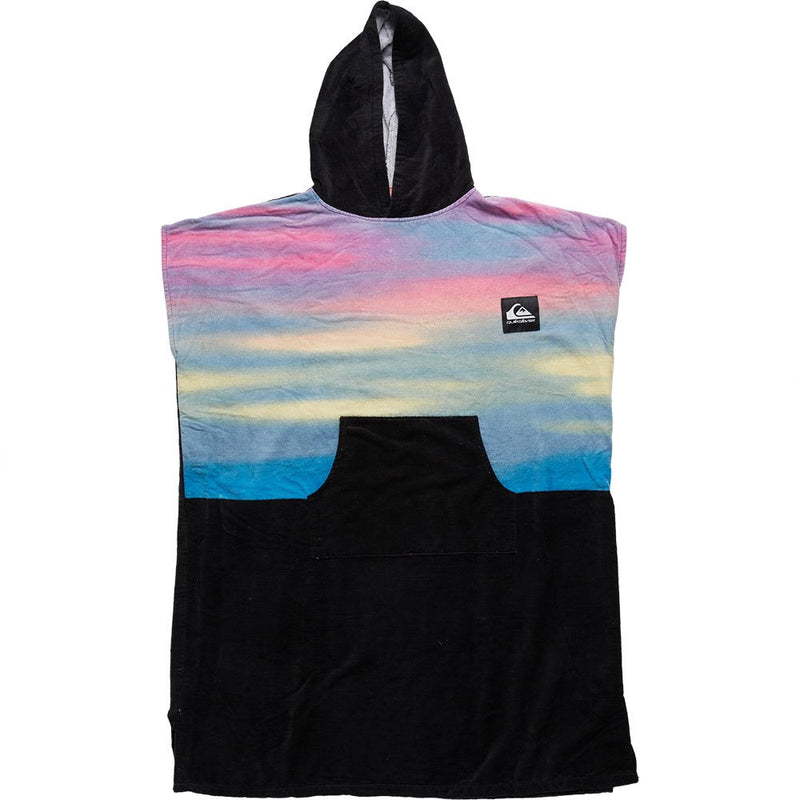 Load image into Gallery viewer, Quiksilver Men&#39;s Hoody Towel Surf Poncho Black/Pink AQYAA03233-MEQ0
