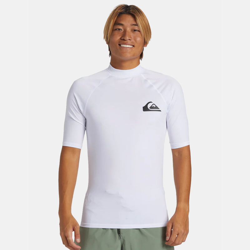 Load image into Gallery viewer, Quiksilver Men's DNA Surf Short Sleeve UPF50 Lycra T-Shirt White AQYWR03138-WBB0
