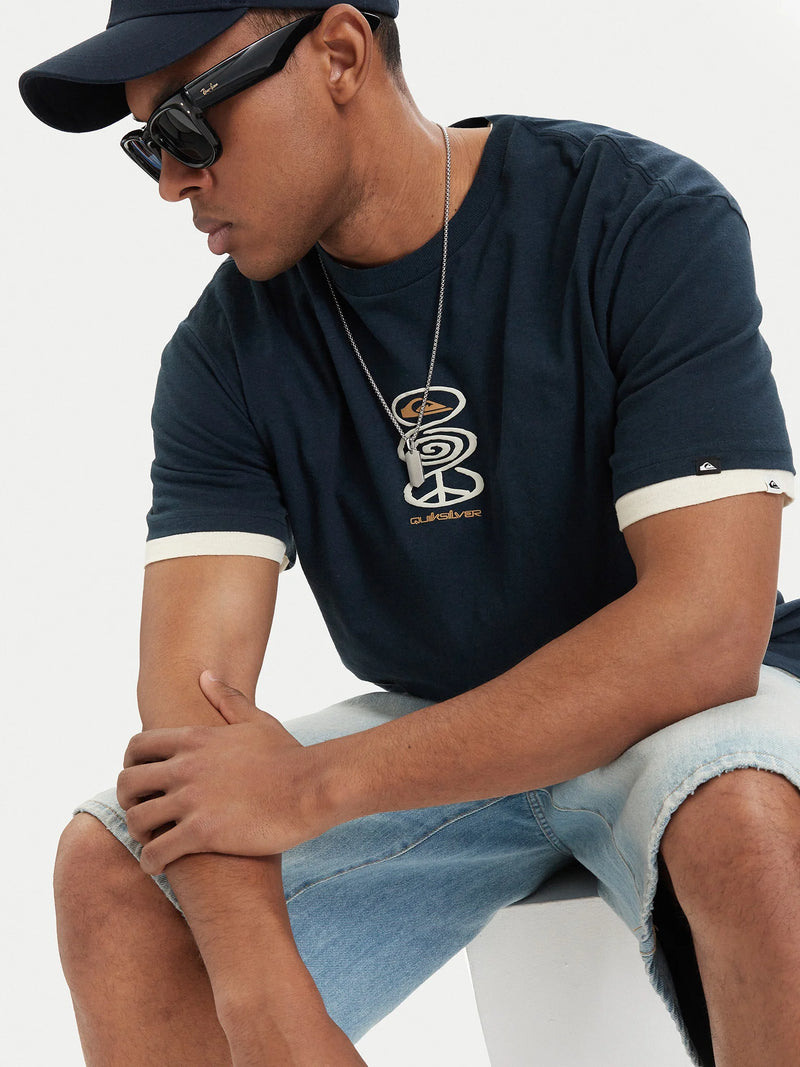 Load image into Gallery viewer, Quiksilver Men's Spiral T-Shirt Dark Navy EQYZT08304-KTP0
