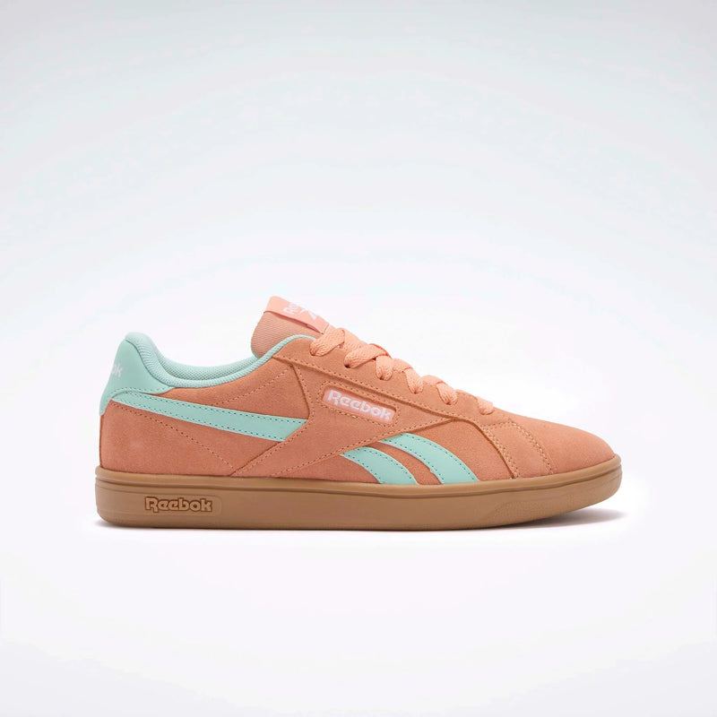 Load image into Gallery viewer, Reebok Women&#39;s Court Retro Shoes Sunkissed Orange/Glitch Aqua/Gum 100220934

