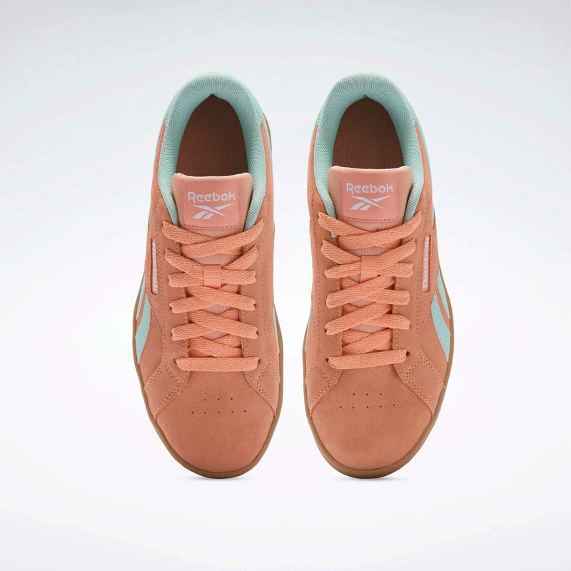 Load image into Gallery viewer, Reebok Women&#39;s Court Retro Shoes Sunkissed Orange/Glitch Aqua/Gum 100220934
