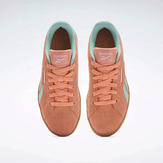 Reebok Women's Court Retro Shoes Sunkissed Orange/Glitch Aqua/Gum 100220934