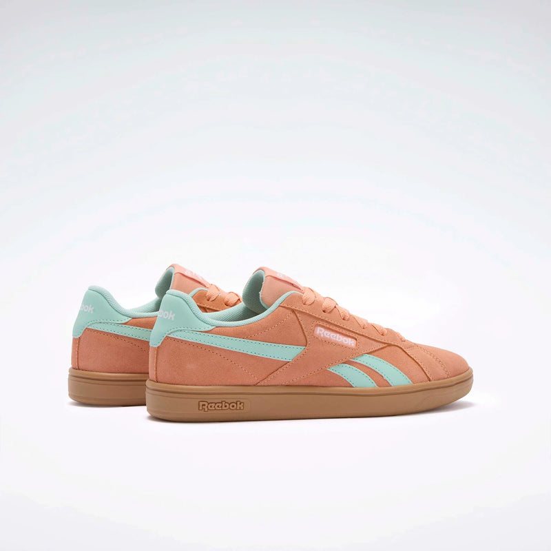 Load image into Gallery viewer, Reebok Women&#39;s Court Retro Shoes Sunkissed Orange/Glitch Aqua/Gum 100220934
