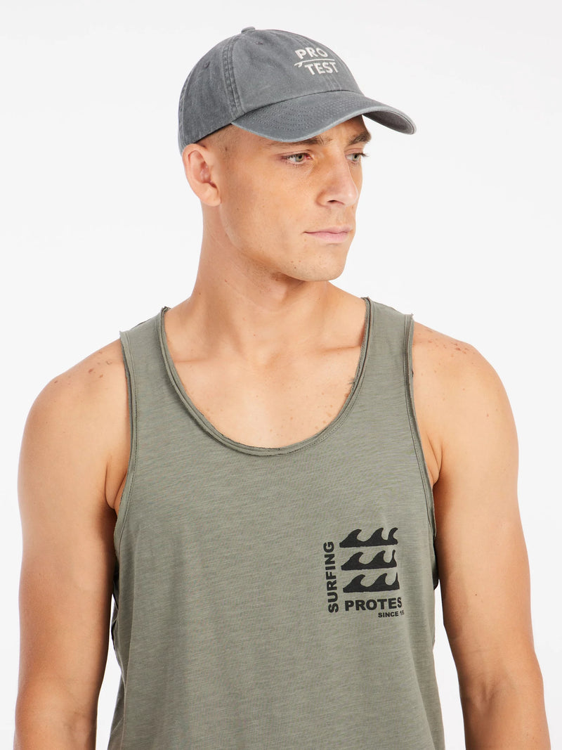 Load image into Gallery viewer, Protest Men&#39;s Dany Tank Top Soil Gray 16751002_782
