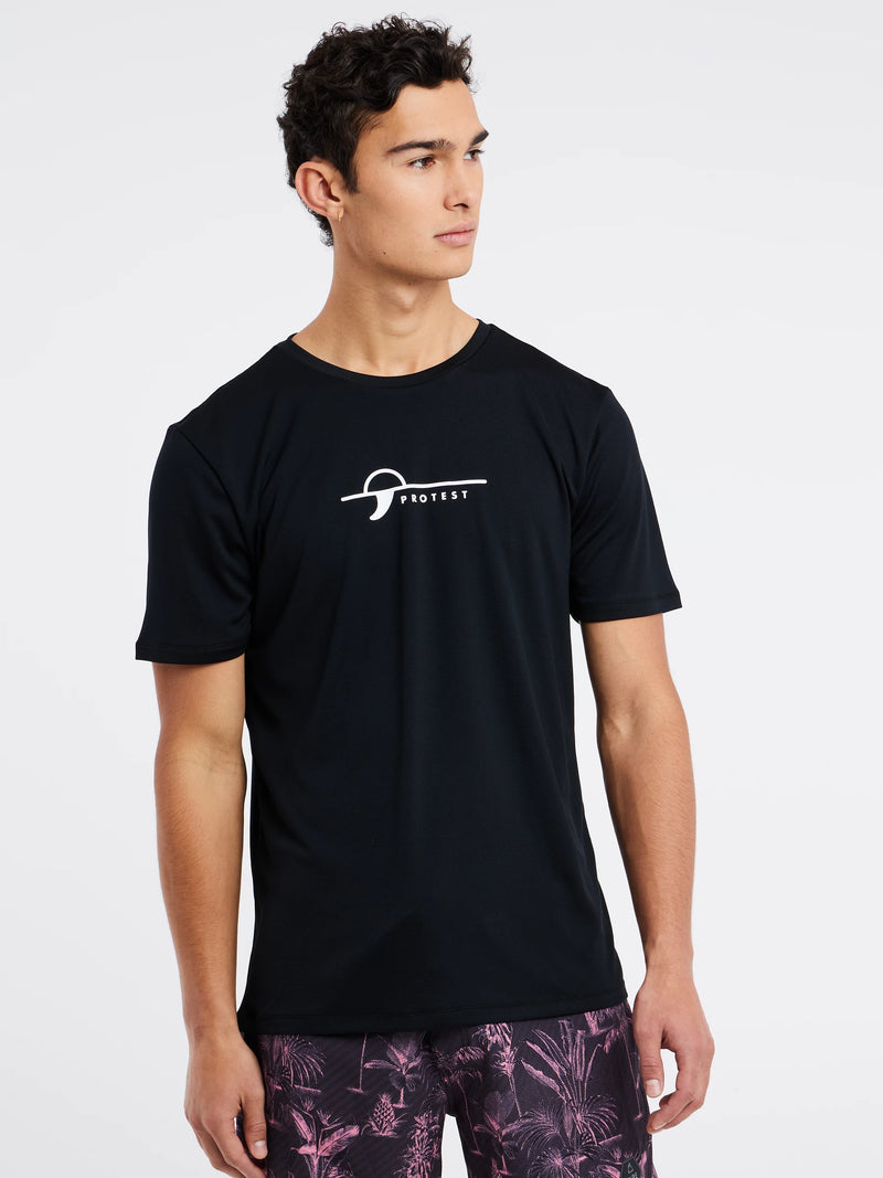 Load image into Gallery viewer, Protest Men&#39;s Legundi Surf Regular Fit T-Shirt True Black 7718100_290
