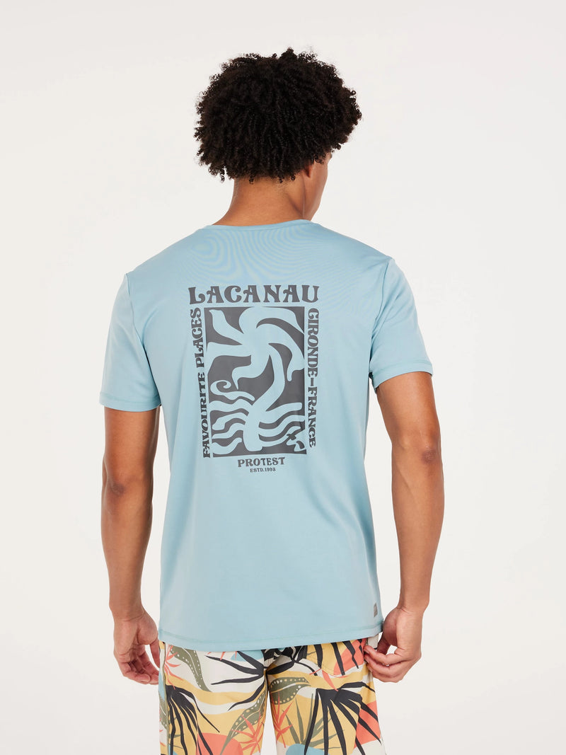 Load image into Gallery viewer, Protest Men&#39;s Foxy Surf Regular Fit T-Shirt Tourmaline Blue 7710343_789
