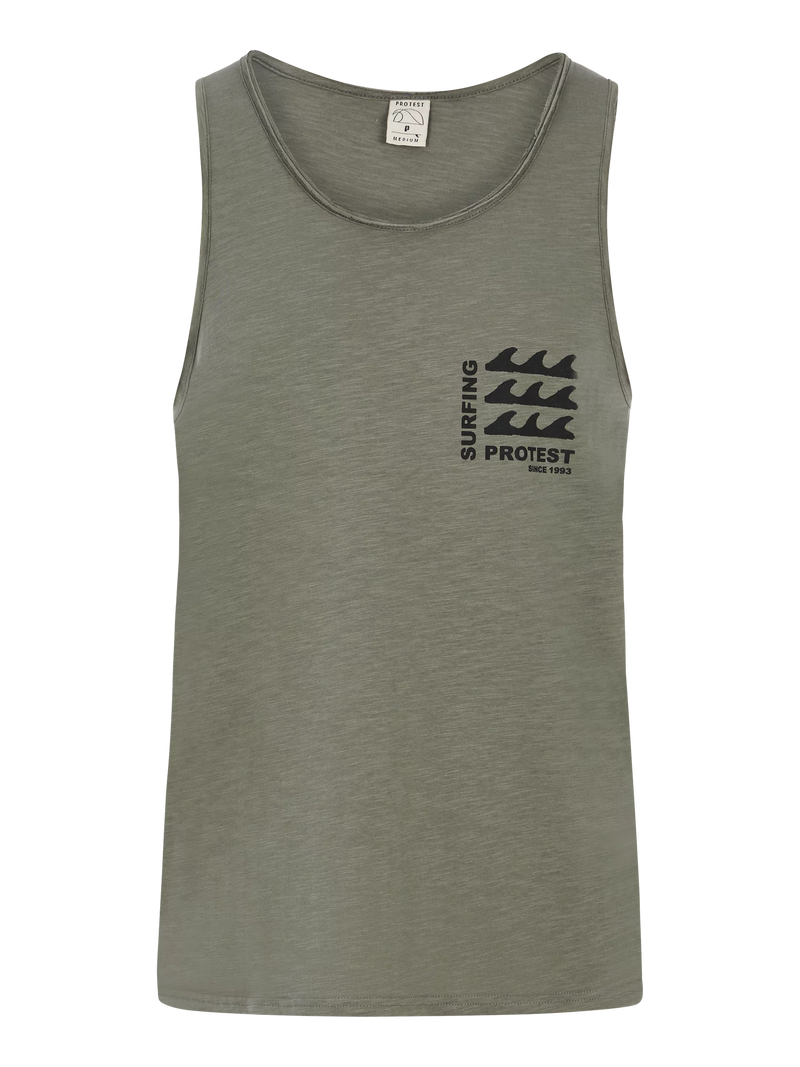 Load image into Gallery viewer, Protest Men&#39;s Dany Tank Top Soil Gray 16751002_782
