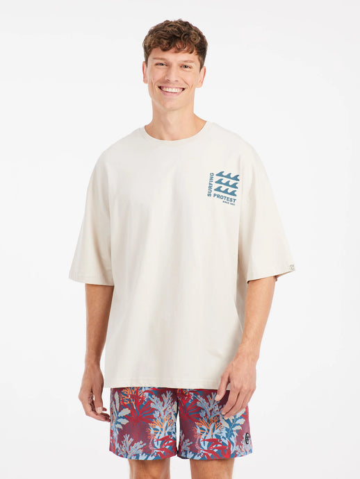 Protest Men's Code Extra Loose Fit T-Shirt Off White 17751018_106