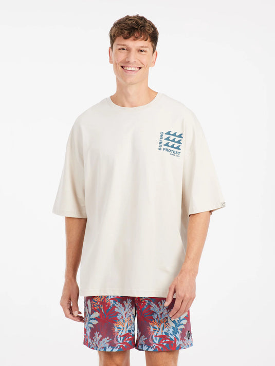 Protest Men's Code Extra Loose Fit T-Shirt Off White 17751018_106