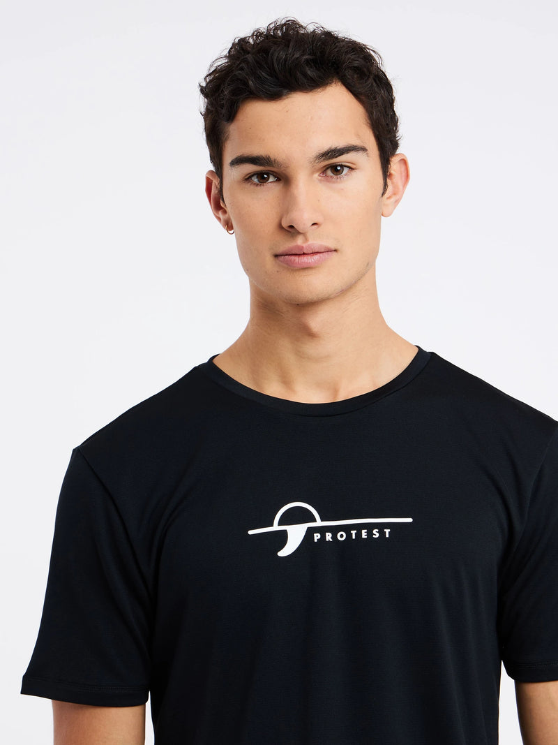 Load image into Gallery viewer, Protest Men&#39;s Legundi Surf Regular Fit T-Shirt True Black 7718100_290
