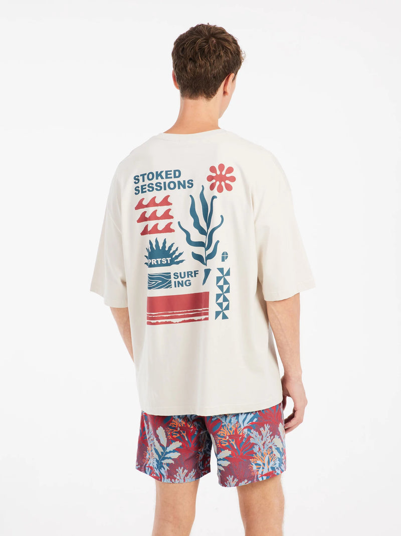 Load image into Gallery viewer, Protest Men&#39;s Code Extra Loose Fit T-Shirt Off White 17751018_106
