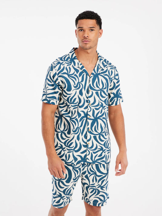 Protest Men's Dre Short Sleeve Shirt Raku Blue 15751000_394