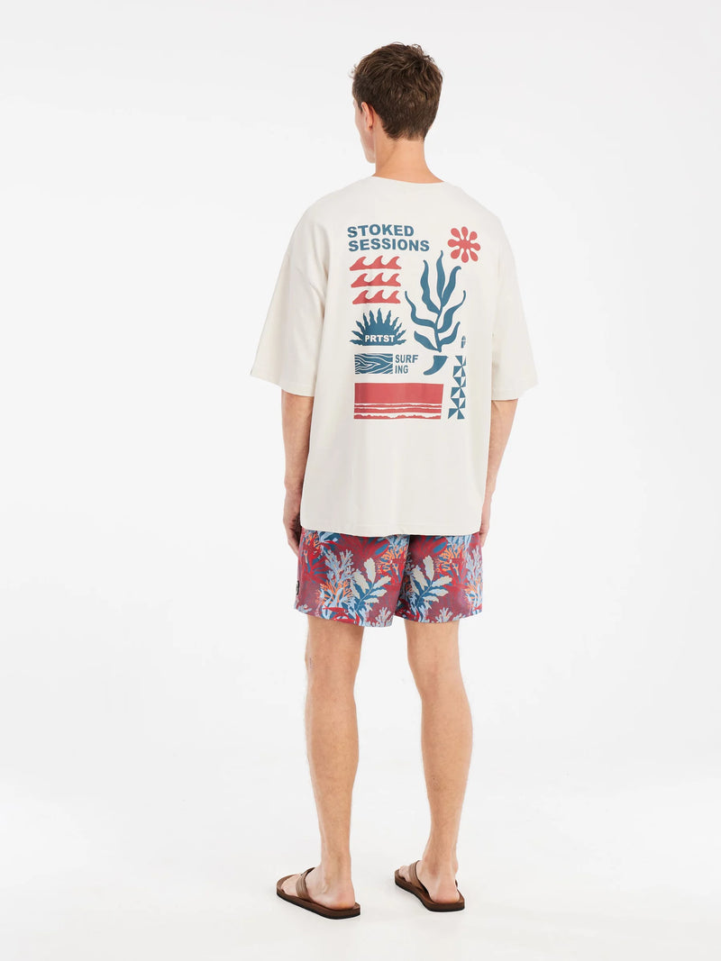 Load image into Gallery viewer, Protest Men&#39;s Code Extra Loose Fit T-Shirt Off White 17751018_106
